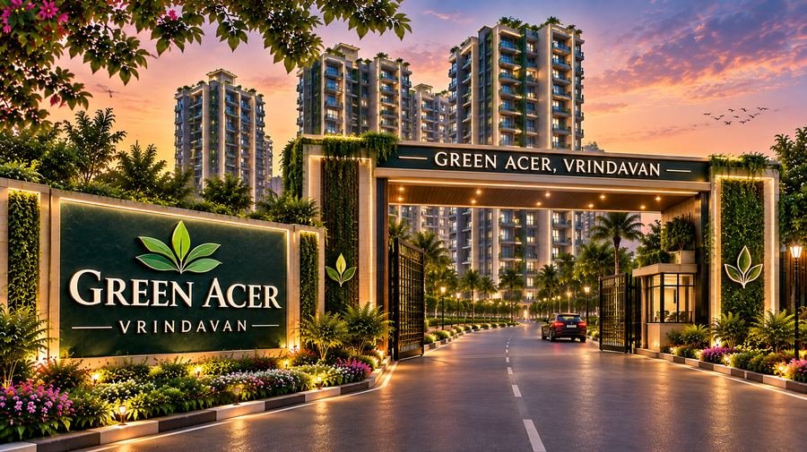 Green Acer, Vrindavan — main entrance gate